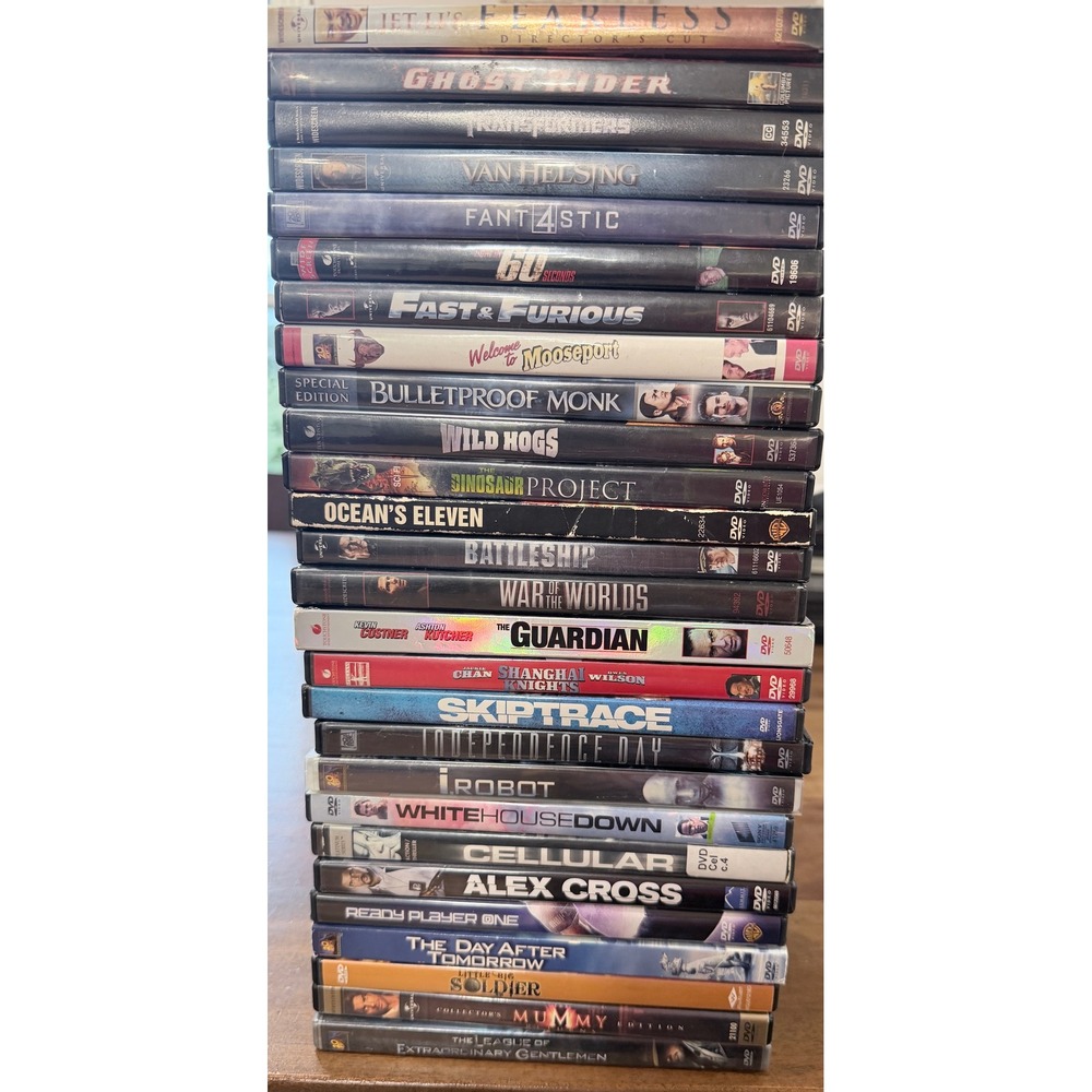 27 DVD Movie Lot Action Sci-Fi Adventure PG-13 Transformers Mummy Fast & Furious